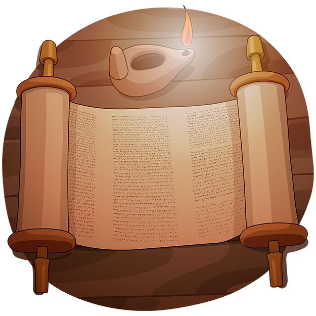 A Torah Scroll and a Lamp